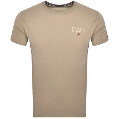 Tommy Hilfiger Logo T Shirt Beige