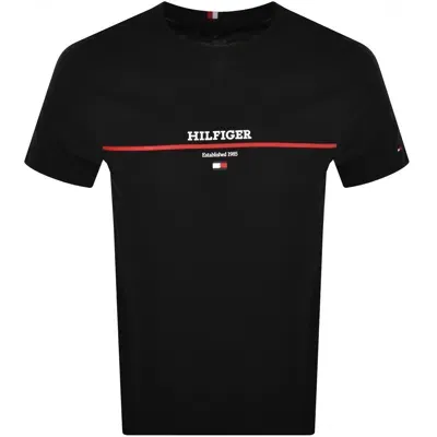 Tommy Hilfiger Logo T Shirt Black