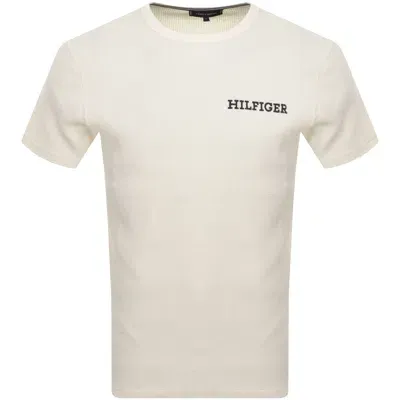 Tommy Hilfiger Logo T Shirt Cream