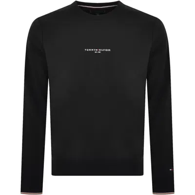 Tommy Hilfiger Logo Tipped Sweatshirt Black