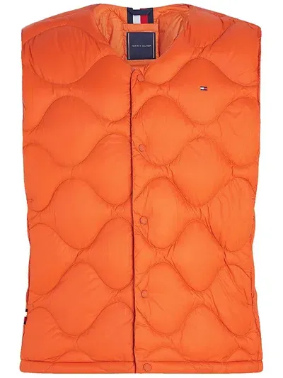 Tommy Hilfiger Onion Quilted Down Liner Vest Clothing In Orange