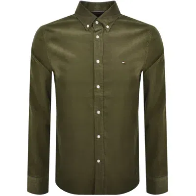 Tommy Hilfiger Regular Fit Corduroy Shirt Green