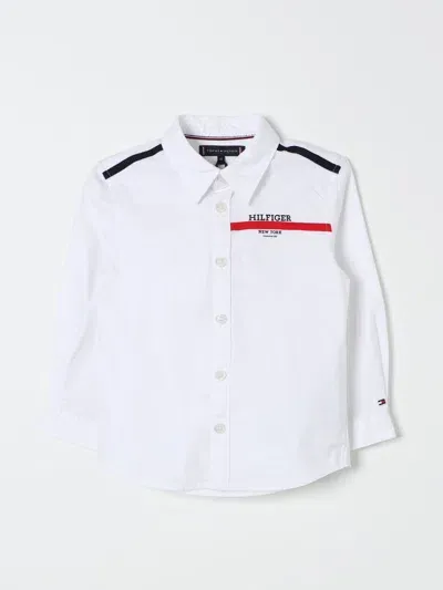 Tommy Hilfiger Shirt  Kids Color White In Weiss