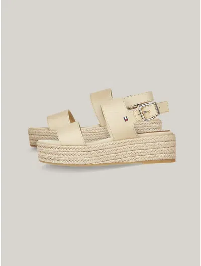 Tommy Hilfiger Strap Espadrille Platform Sandal In Harvest Wheat