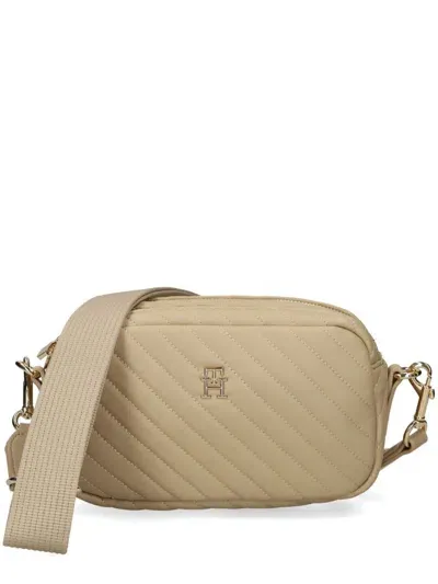 Tommy Hilfiger Th Monogram Quilted Camera Bag In Neutrals