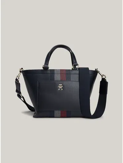 Tommy Hilfiger Th Stripe Mini Tote Bag In Space Blue