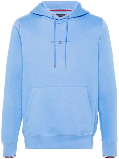 Tommy Hilfiger Tipped Cuffs Hoodie In Blue