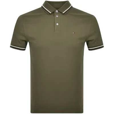 Tommy Hilfiger Tipped Slim Fit Polo T Shirt Green