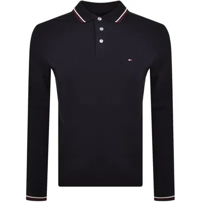 Tommy Hilfiger Tipped Slim Fit Polo T Shirt Navy