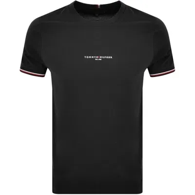 Tommy Hilfiger Tipped T Shirt Black