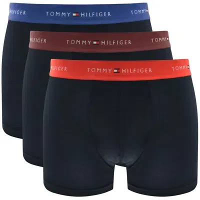 Tommy Hilfiger Underwear 3 Pack Boxer Trunks Navy