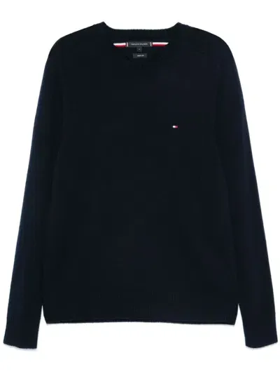 Tommy Hilfiger Wool Crew-neck Sweater In Blue