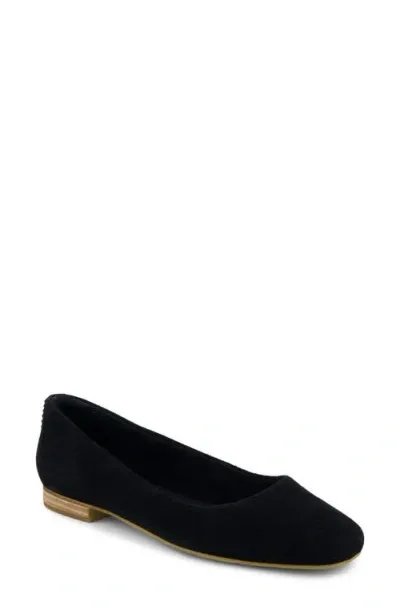 Toms Briella Ballet Flat In Black Suede