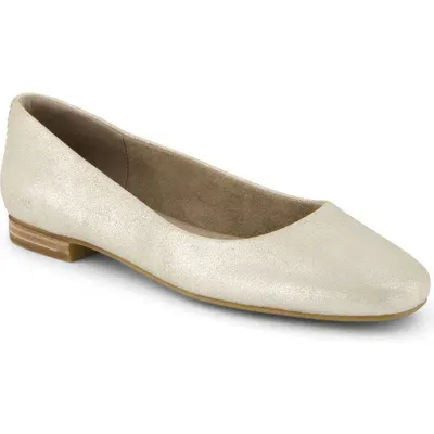 Toms Briella Ballet Flat In Silver