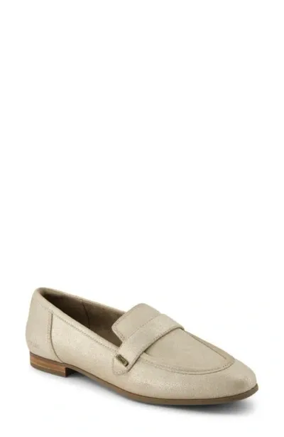 Toms Lynette Loafer In Champagne Metallic Suede