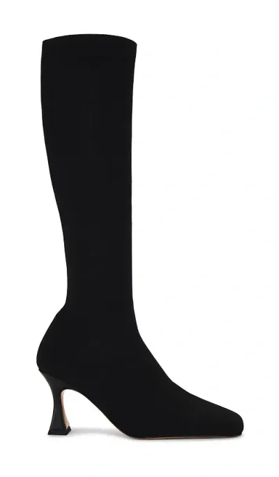 Tony Bianco Feline Boot In Black Sock Knit