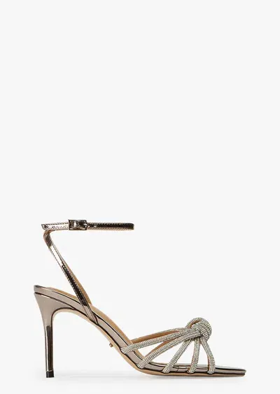 Tony Bianco Helena Sandal In Gunmetal Shine