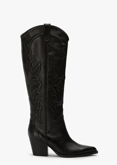 Tony Bianco Petra Black Como Calf Boots