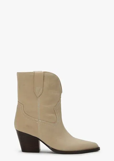 Tony Bianco Psuedo Beige Wax Ankle Boots In Green