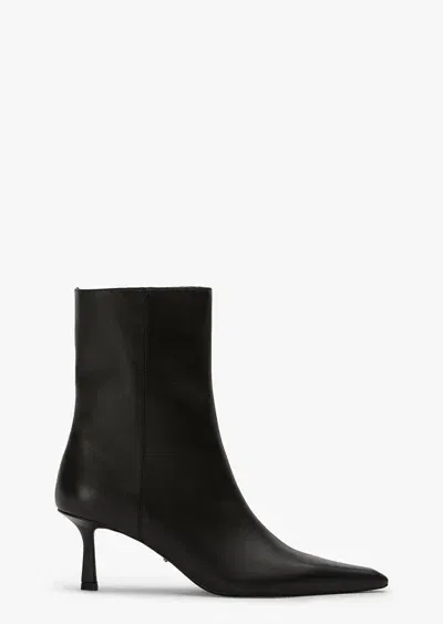 Tony Bianco Quincy Black Nappa Ankle Boots