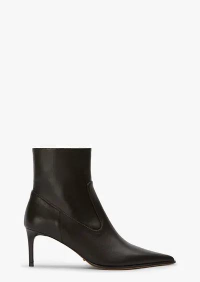 Tony Bianco Vision Chocolate Nappa Ankle Boots In Black