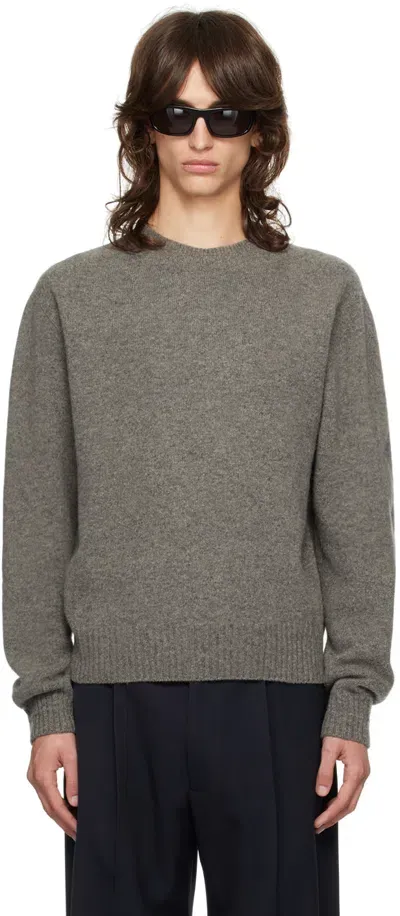 Tonywack Gray Wool & Cashmere Sweater In Warm Grey