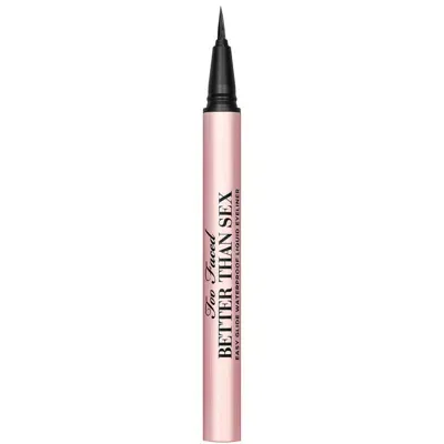 Too Faced Better Than Sex Easy Glide Waterproof Liquid Eyeliner 0.6ml (various Shades) - Deepest Black In White