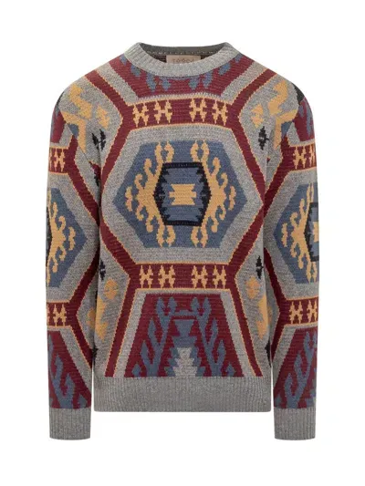 Tooco Ankara Sweater In Grey