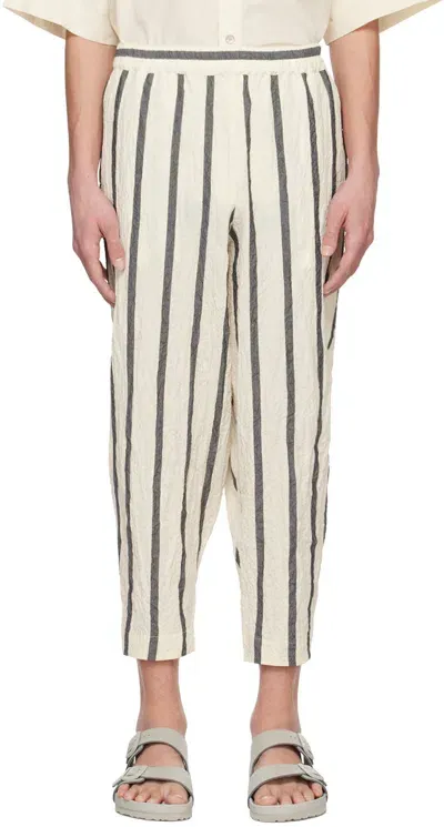 Toogood Beige & Black 'the Acrobat' Trousers In Flint/raw