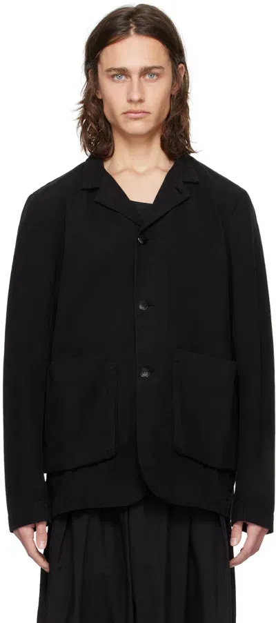 Toogood Black 'the Bookbinder' Jacket In Flint