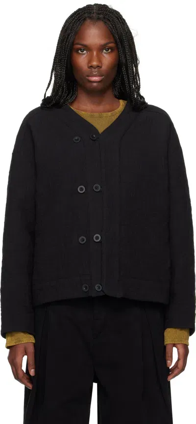 Toogood Black 'the Woodsman' Jacket In Jacquard Flint