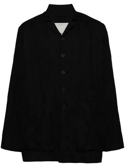 Toogood Camp-collar Shirt Jacket In Black