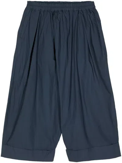 Toogood Elasticated-waist Cropped Trousers In Blue