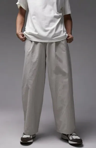 Topman Baggy Pants In Stone-neutral