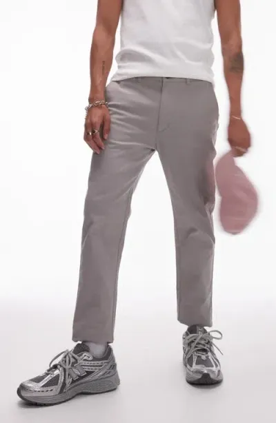 Topman Slim Chino Pants In Gray