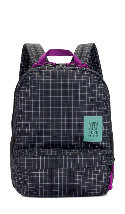 Topo Designs Dash Pack Backpack In Black & White Grid