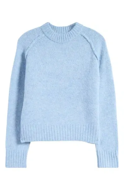 Topshop Crewneck Sweater In Light Blue