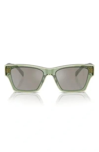 Tory Burch 53mm Rectangular Sunglasses In Green