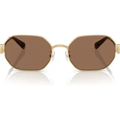 Tory Burch 55mm Irregular Sunglasses In Gold