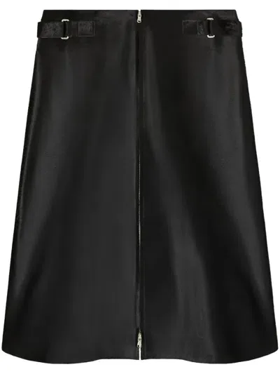 Tory Burch A-line Calf Hair Skirt In Black