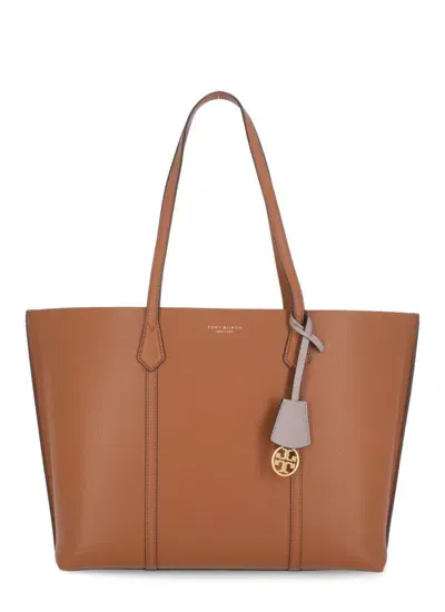 Tory Burch Grainy Tote In Marrón