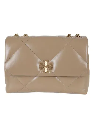 Tory Burch Chain Quilted Shoulder Bag In Taupe Oak