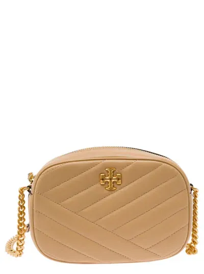 Tory Burch Beige Kira Chevron-stitch Leather Crossbody Bag