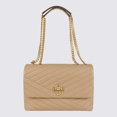 Tory Burch Beige Leather Kira Shoulder Bag In Desert Dune