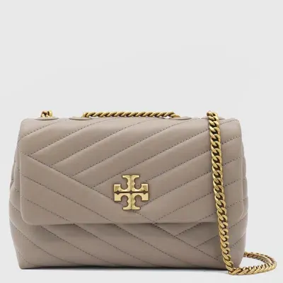 Tory Burch Kira Leather Shoulder Bag Shoulder Bag In Gray Heron