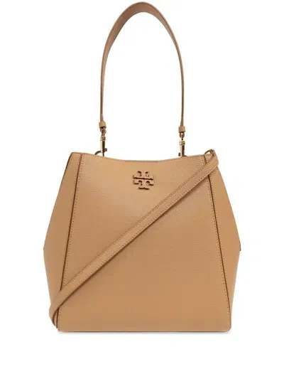 Tory Burch Mcgraw Bucket Bag In Beige