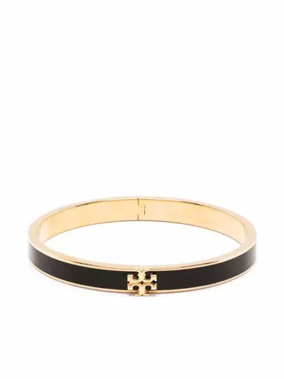 Tory Burch Black And Gold-tone Brass Bracelet In Tory Gold / Black