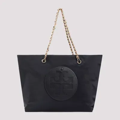 Tory Burch Ella Chain Black Nylon Tote Bag