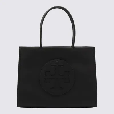 Tory Burch Black Faux Leather Ella Vio Tote Bag