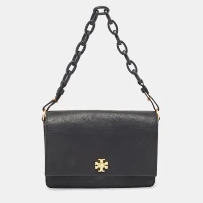 Pre-owned Tory Burch Black Leather Kira Shoulder Bag